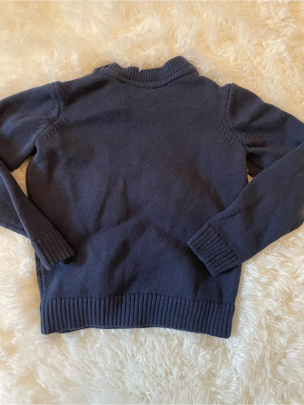 Gymboree Navy Blue Boys Sweater with Yellow Accent